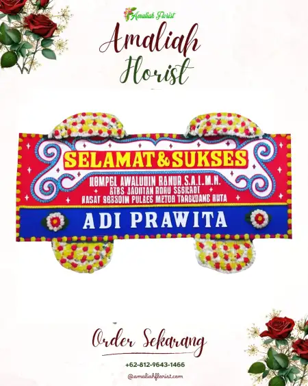 Papan Bunga Ucapan Selamat Bocor